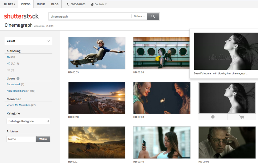 shutterstock cinemagraphs