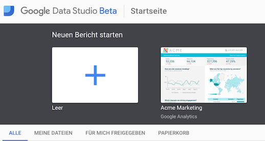Google Data Studio in Österreich verfügbar