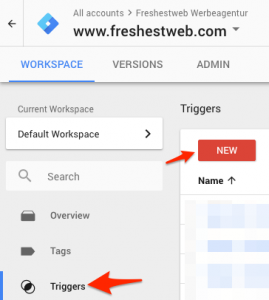 1_Scroll Tiefe Google Tag Manager trigger erstellen