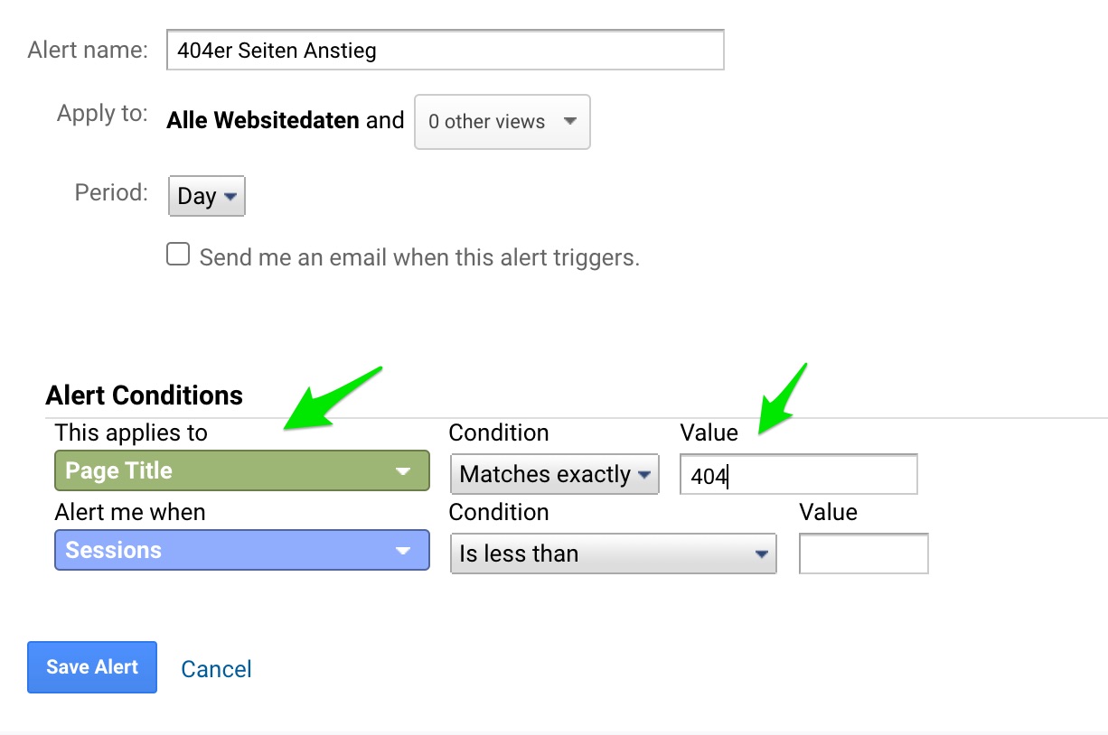  google alerts 404 seite anstieg